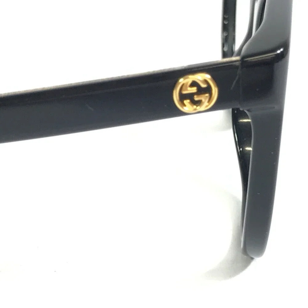Gucci Eyeglasses Frames GG3820/S Y6C9O Black Gold Round Full Rim 54-19-140